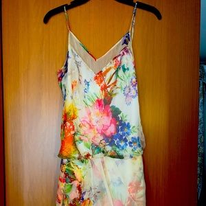 Gorgeous 100% silk Brazilian boutique floral dress. Only worn once.